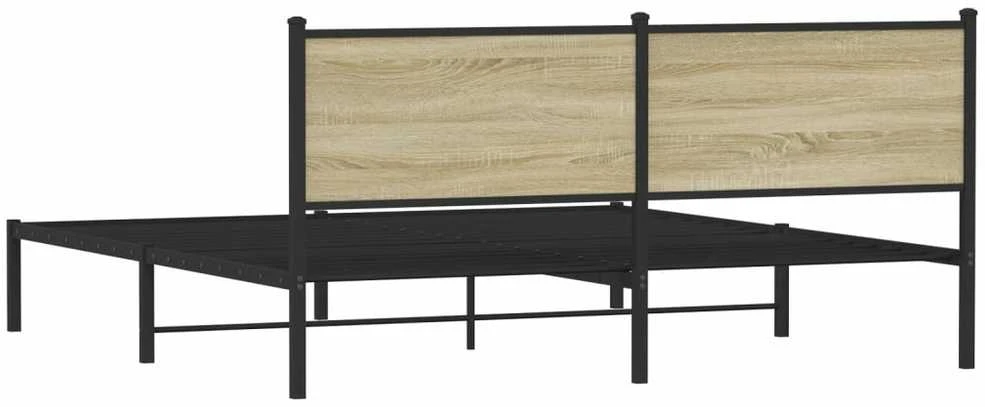 Lova Lovos rėmas be čiužinio, sonoma ąžuolo, 183x213cm, metalas