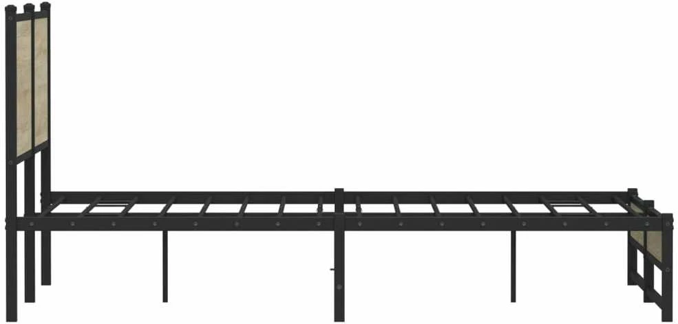 Lovos rėmas be čiužinio, sonoma ąžuolo, 137x190cm, metalas