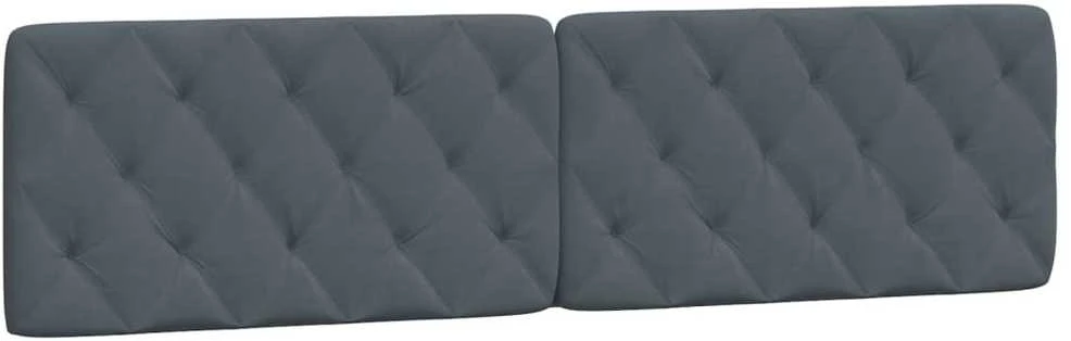 Lovos rėmas su LED, tamsiai pilkos spalvos, 200x200cm, aksomas