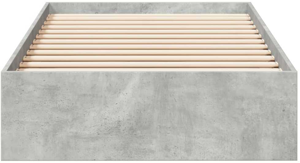 Lovos rėmas su stalčiais, betono, 100x200cm, apdirbta mediena
