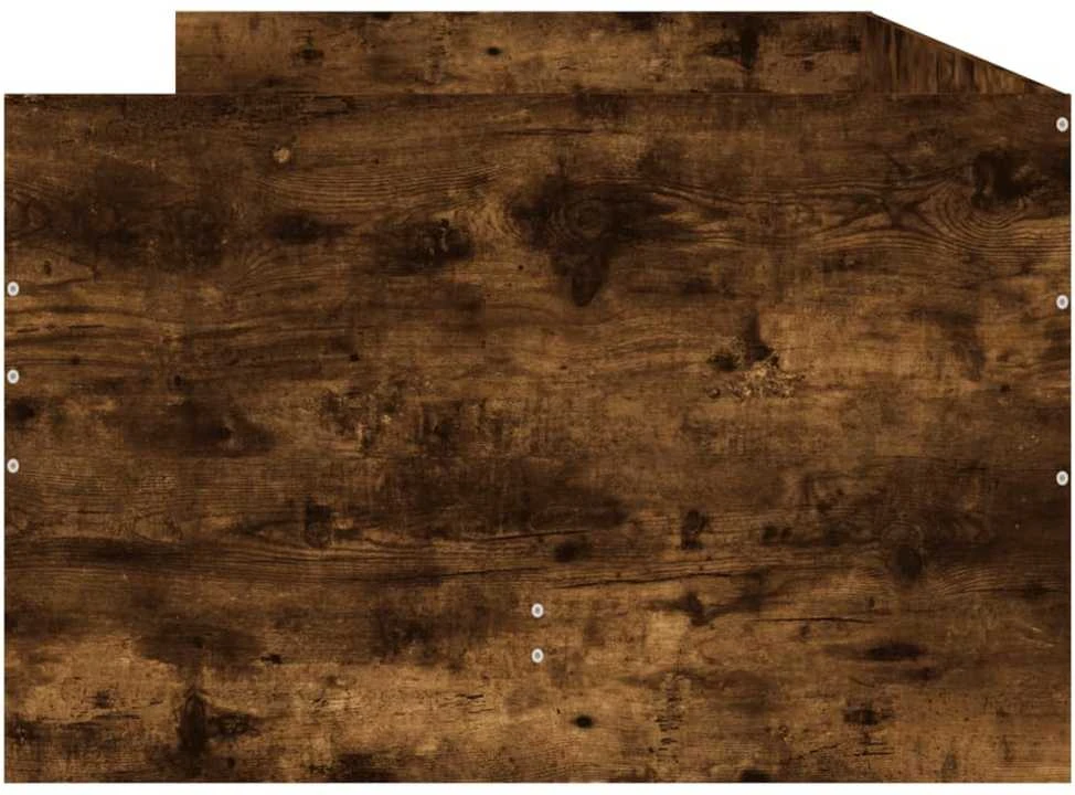 Lovos rėmas su stalčiais, dūminio ąžuolo spalvos, 90x190cm