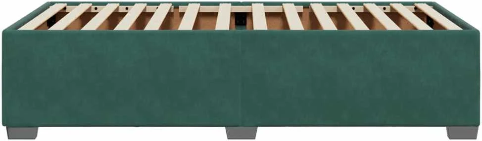 Lovos rėmas be čiužinio tamsiai žalias 90x200 cm aksomas