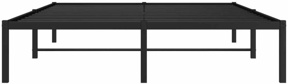 Metalinis lovos rėmas, juodos spalvos, 140x200cm, metalas