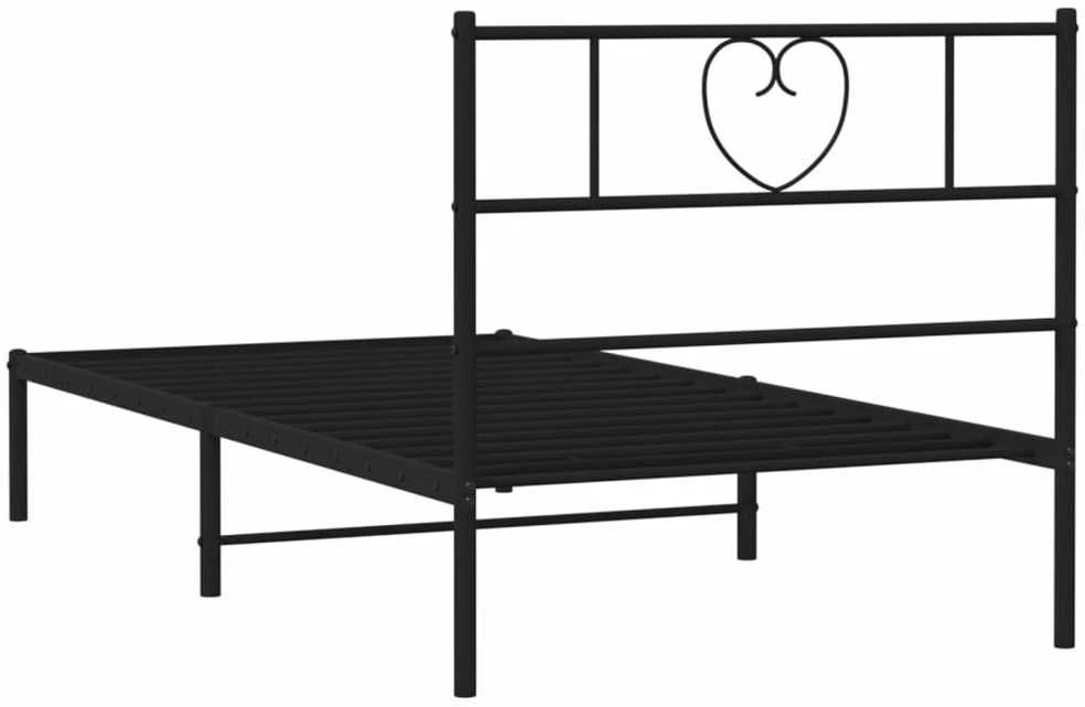 Lova Metalinis lovos rėmas su galvūgaliu, juodos spalvos, 107x203cm