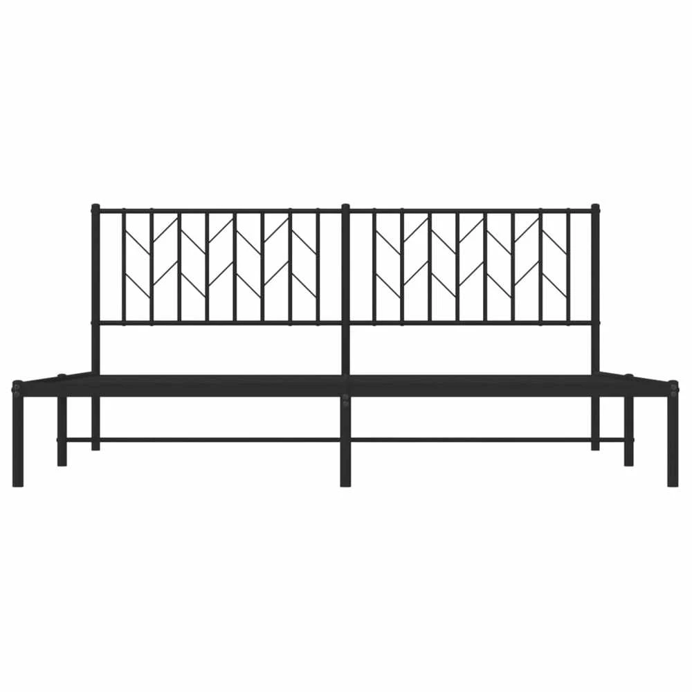 Lova Metalinis lovos rėmas su galvūgaliu, juodos spalvos, 183x213cm