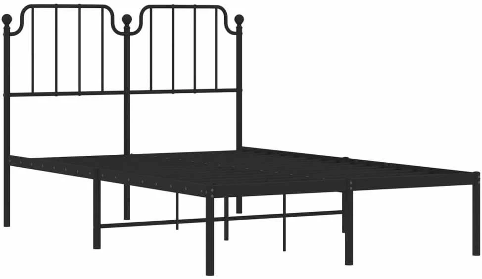 Lova Metalinis lovos rėmas su galvūgaliu, juodos spalvos, 120x190 cm