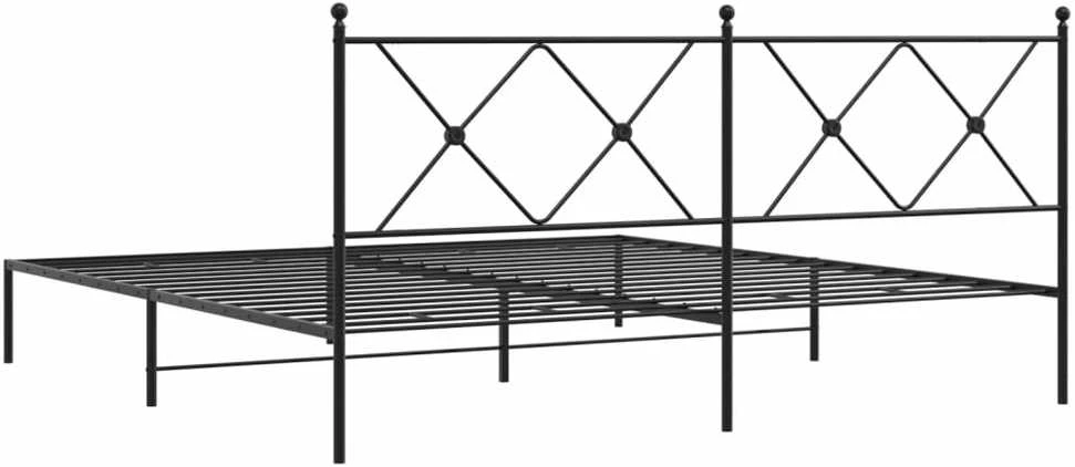 Lova Metalinis lovos rėmas su galvūgaliu, juodos spalvos, 183x213cm