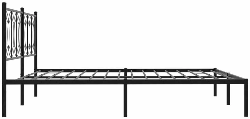 Lova Metalinis lovos rėmas su galvūgaliu, juodos spalvos, 193x203cm