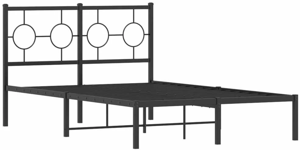 Lova Metalinis lovos rėmas su galvūgaliu, juodos spalvos, 120x190 cm