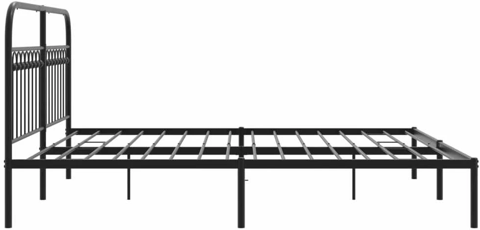 Lova Metalinis lovos rėmas su galvūgaliu, juodos spalvos, 183x213cm