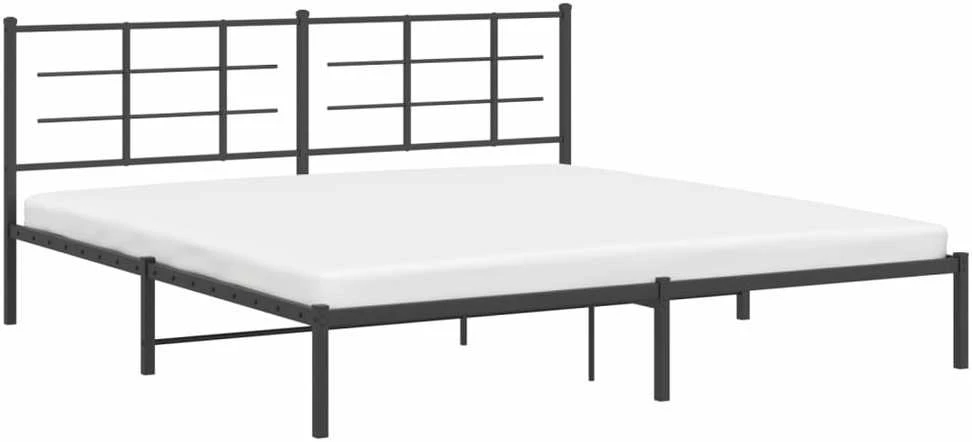 Lova Metalinis lovos rėmas su galvūgaliu, juodos spalvos, 193x203cm