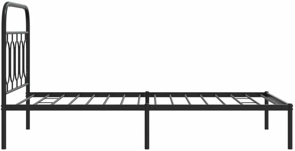 Lova Metalinis lovos rėmas su galvūgaliu, juodos spalvos, 107x203cm