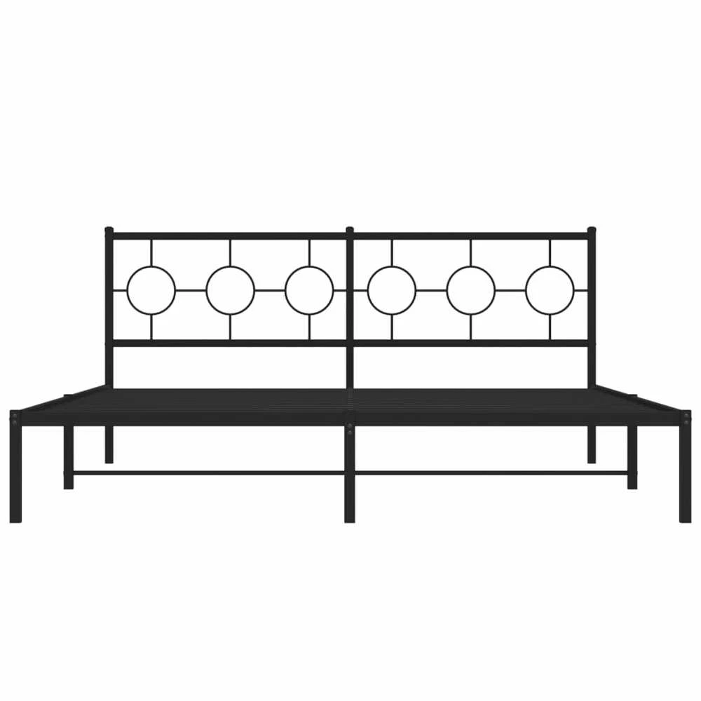 Lova Metalinis lovos rėmas su galvūgaliu, juodos spalvos, 183x213cm