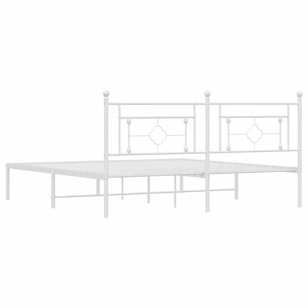 Lova Metalinis lovos rėmas su galvūgaliu, baltos spalvos, 183x213cm