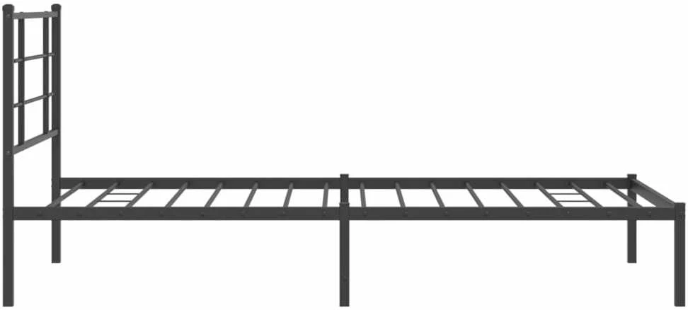 Lova Metalinis lovos rėmas su galvūgaliu, juodos spalvos, 107x203cm