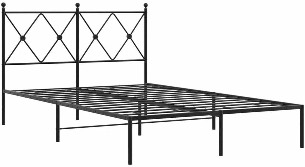 Lova Metalinis lovos rėmas su galvūgaliu, juodos spalvos, 120x190 cm