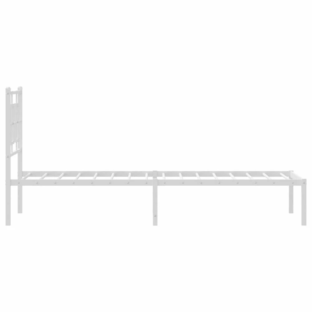 Lovos rėmas be čiužinio, baltas, 75x190cm, metalas