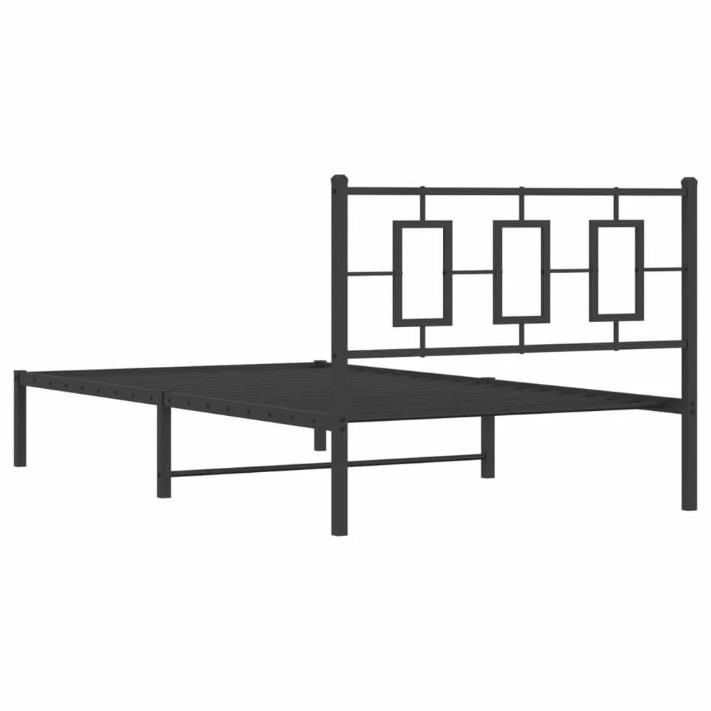 Lova Metalinis lovos rėmas su galvūgaliu, juodos spalvos, 107x203cm