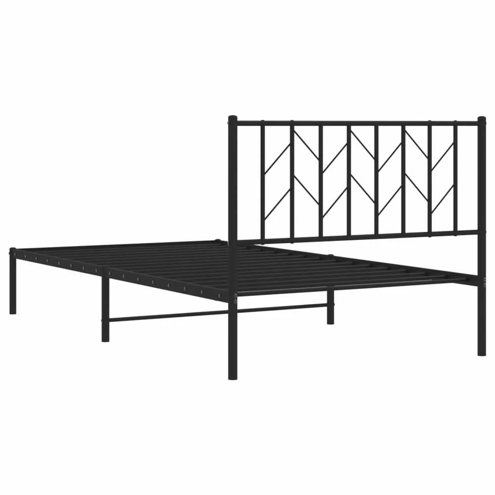 Lova Metalinis lovos rėmas su galvūgaliu, juodos spalvos, 107x203cm