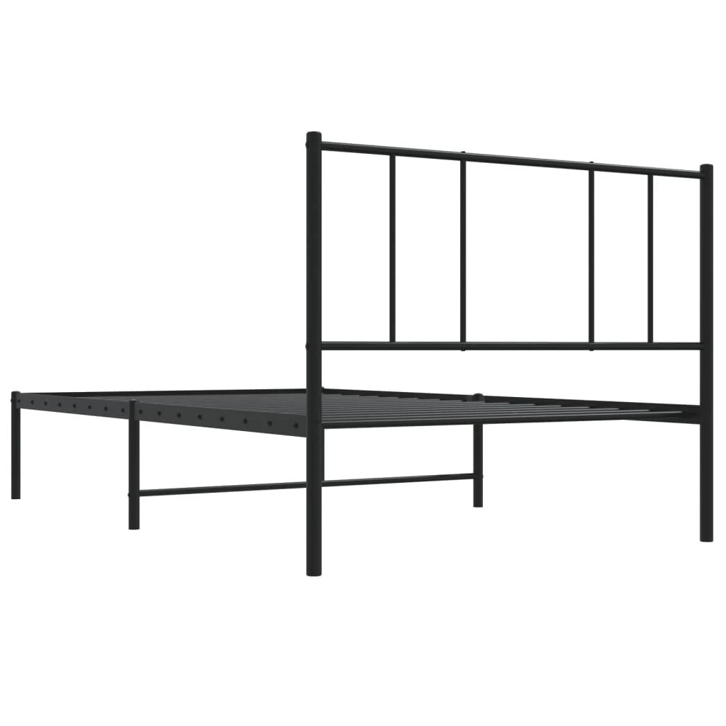 Lova Metalinis lovos rėmas su galvūgaliu, juodos spalvos, 107x203cm