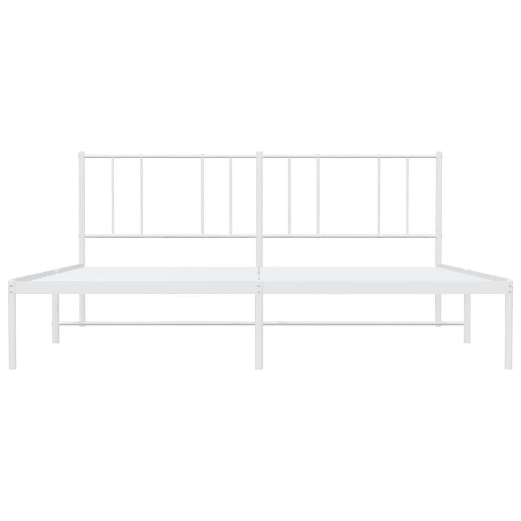 Lova Metalinis lovos rėmas su galvūgaliu, baltos spalvos, 183x213cm