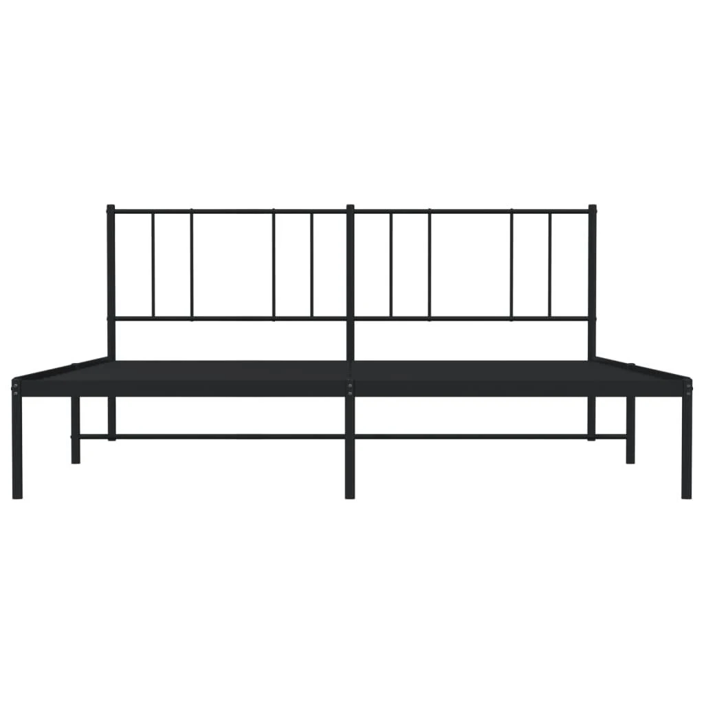 Lova Metalinis lovos rėmas su galvūgaliu, juodos spalvos, 183x213cm
