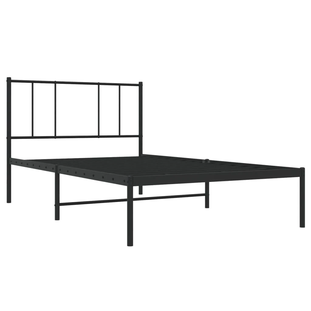 Lova Metalinis lovos rėmas su galvūgaliu, juodos spalvos, 107x203cm