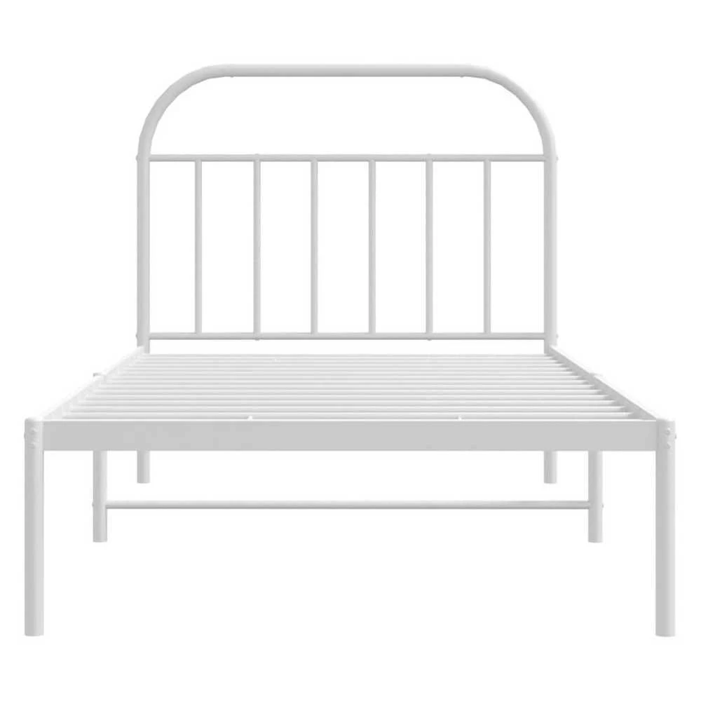 Lova Metalinis lovos rėmas su galvūgaliu, baltos spalvos, 107x203cm