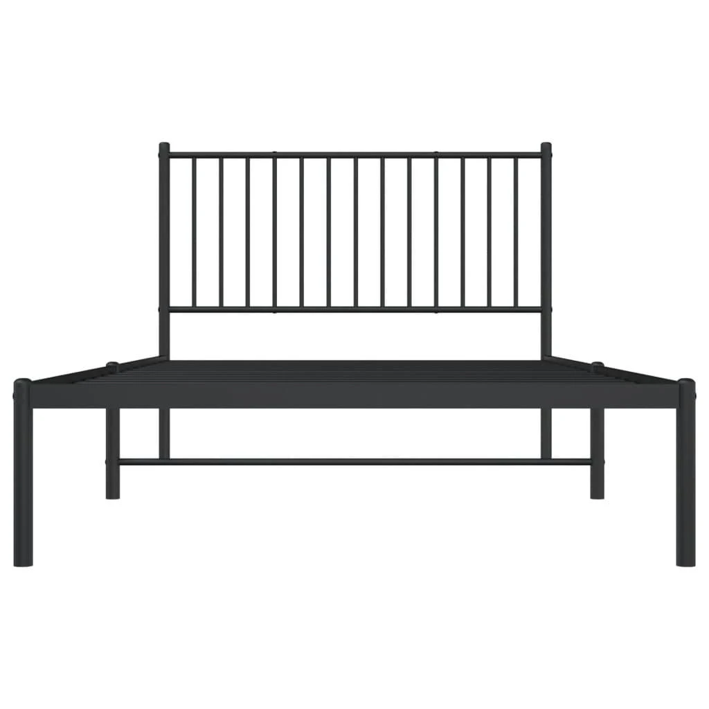 Lova Metalinis lovos rėmas su galvūgaliu, juodos spalvos, 107x203cm