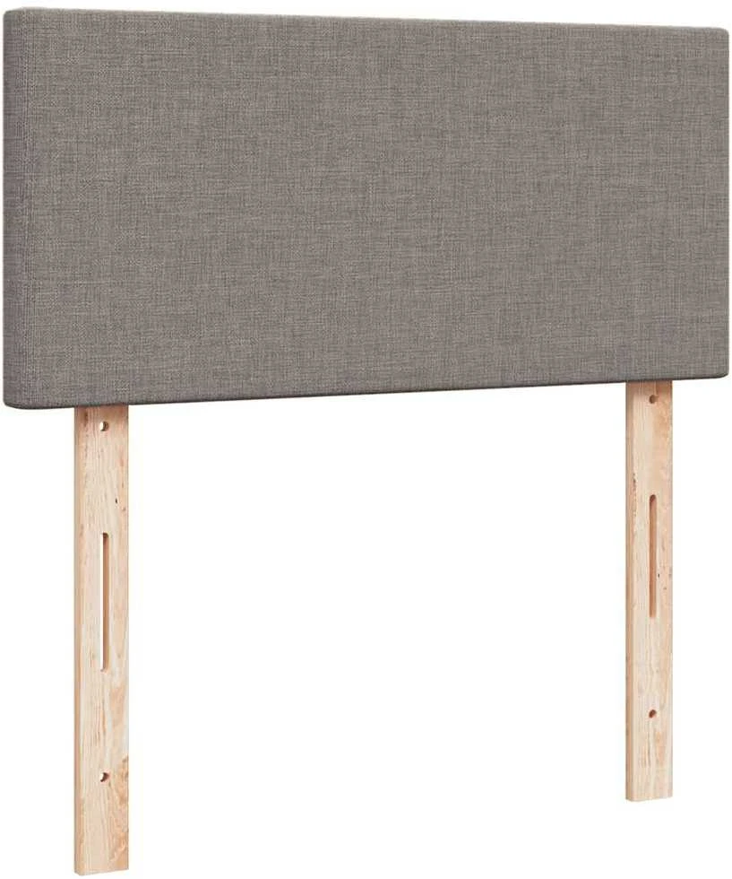 Osmanų lovos rėmas su čiužiniais, taupe, 200x200cm, audinys