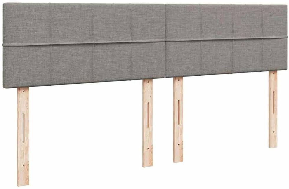Osmanų lovos rėmas su čiužiniais, taupe, 180x200cm, audinys