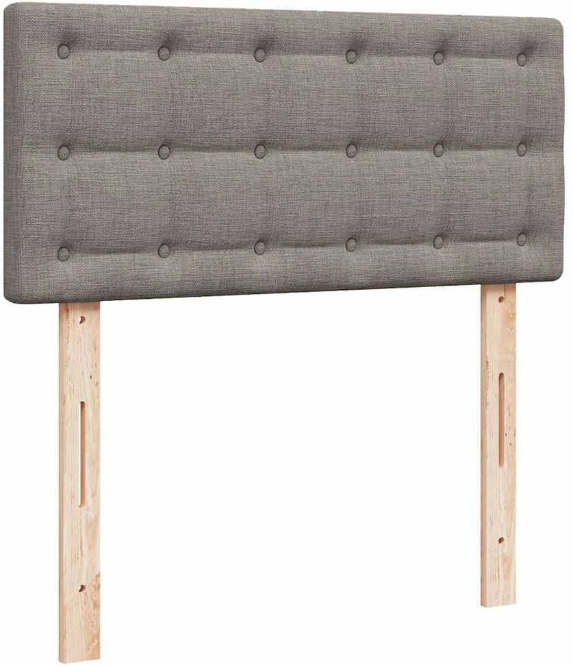 Osmanų lovos rėmas su čiužiniais, taupe, 180x200cm, audinys