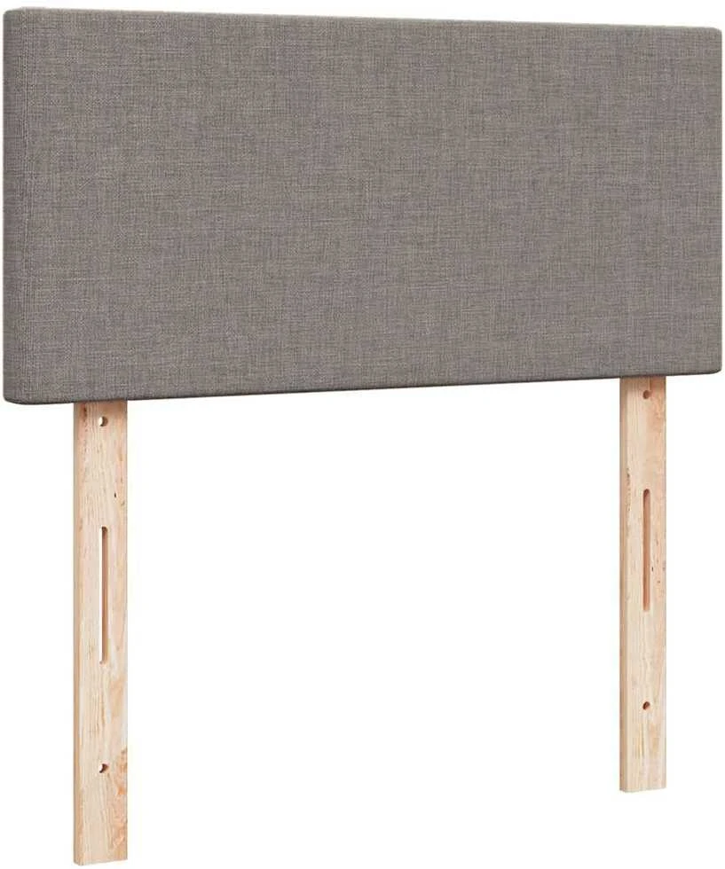 Osmanų lovos rėmas su čiužiniais, taupe, 200x200cm, audinys