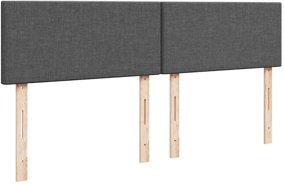 Osmanų lova su čiužiniu ir LED tamsiai pilkas 180x200cm audinys