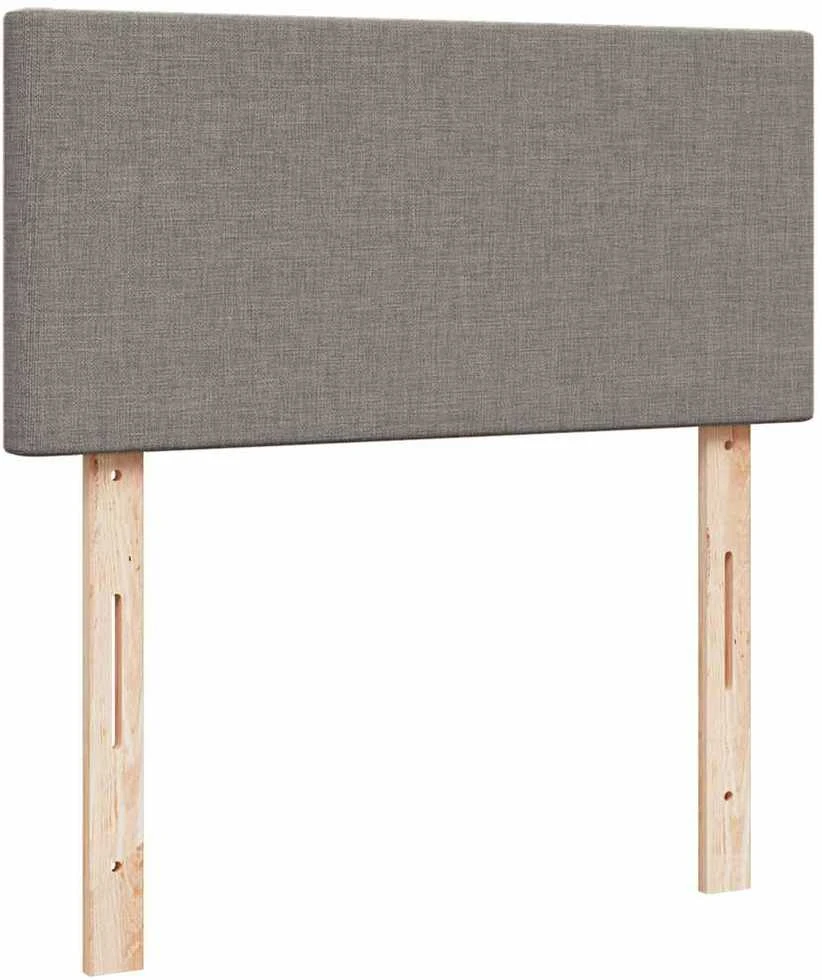 Osmanų lovos rėmas su čiužiniu, taupe, 90x190cm, audinys