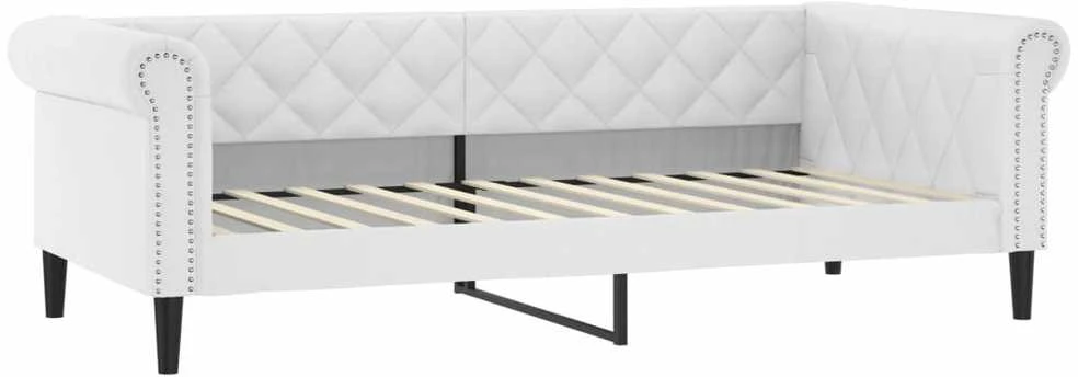 Sofa, baltos spalvos, 90x200cm, dirbtinė oda