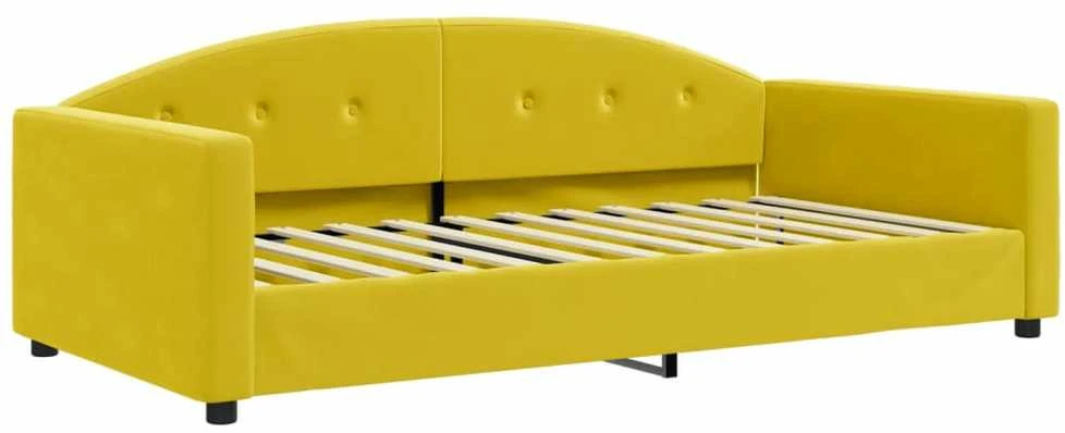 Sofa, geltonos spalvos, 100x200cm, aksomas