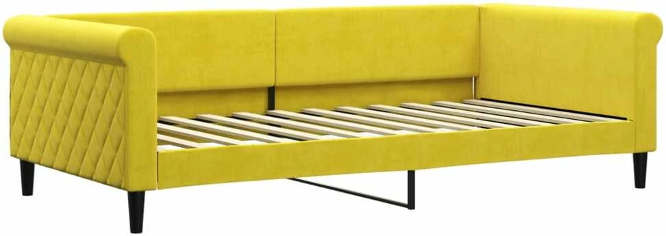 Sofa, geltonos spalvos, 100x200cm, aksomas