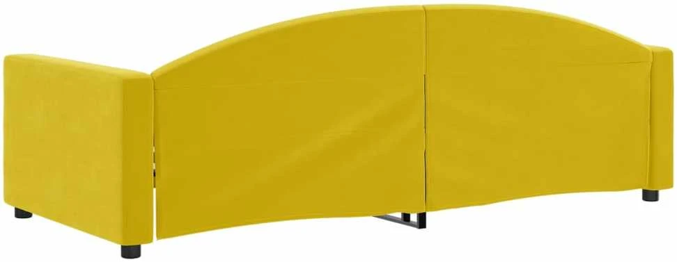 Sofa, geltonos spalvos, 90x200cm, aksomas