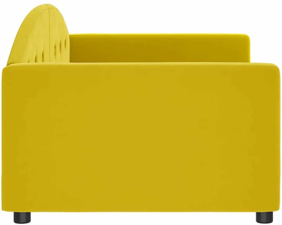 Sofa, geltonos spalvos, 90x200cm, aksomas