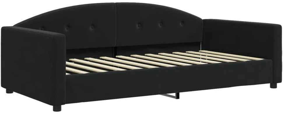 Sofa, juodos spalvos, 100x200cm, aksomas