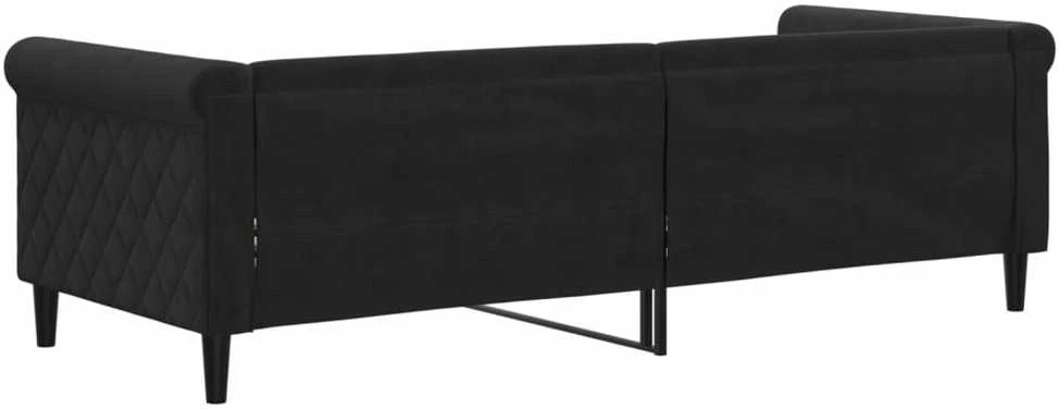 Sofa, juodos spalvos, 80x200cm, aksomas