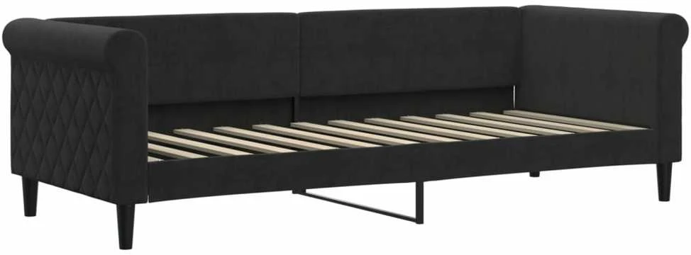 Sofa, juodos spalvos, 80x200cm, aksomas
