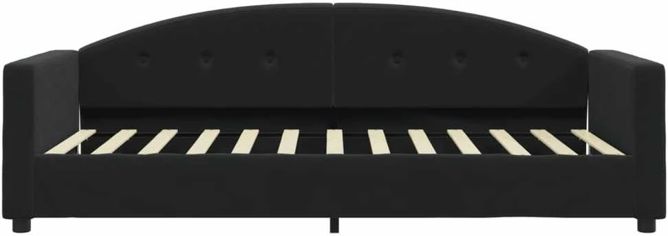 Sofa, juodos spalvos, 90x190cm, aksomas