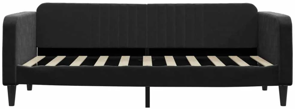 Sofa, juodos spalvos, 90x190cm, aksomas