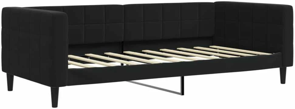 Sofa, juodos spalvos, 90x190cm, aksomas