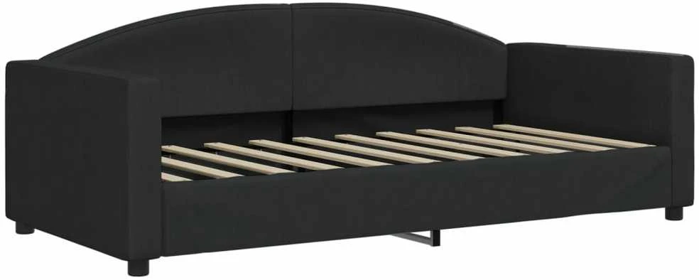 Sofa, juodos spalvos, 90x190cm, audinys