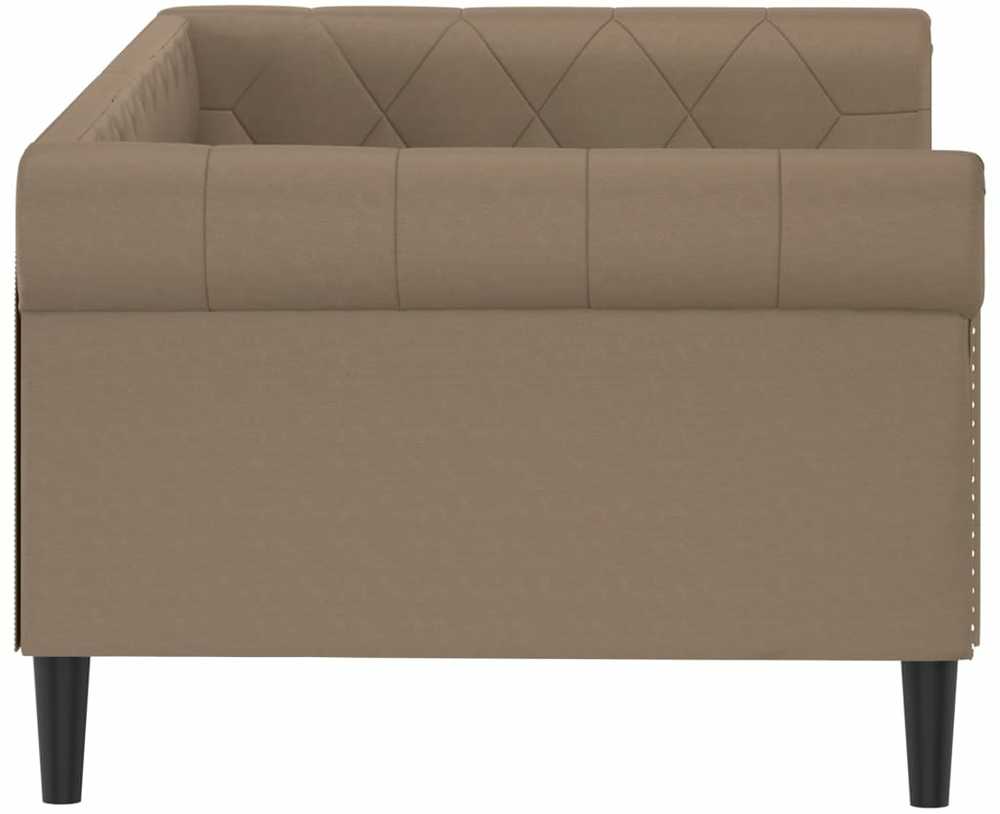 Sofa, kapučino spalvos, 90x200cm, dirbtinė oda