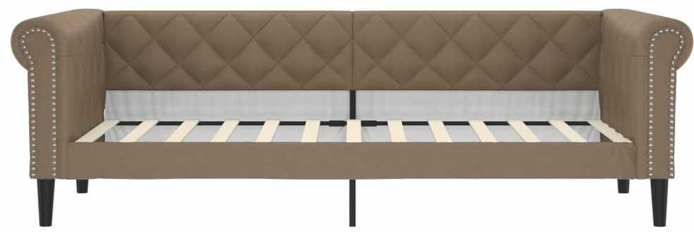 Sofa, kapučino spalvos, 90x200cm, dirbtinė oda