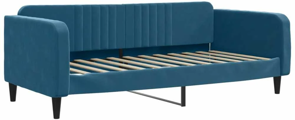 Sofa, mėlynos spalvos, 90x200cm, aksomas